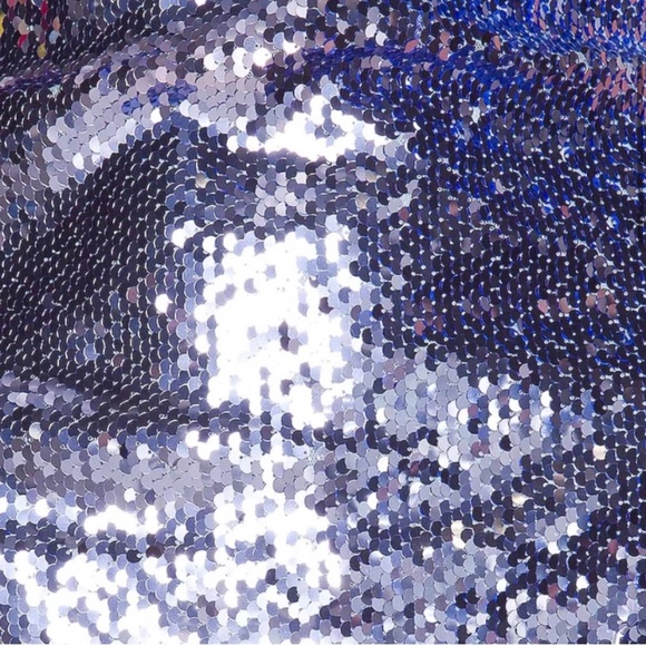 Bardot One Shoulder Sequin Dress Blue/Purple NWT (Size 6, Fits like an 8) - Picture 4 of 6